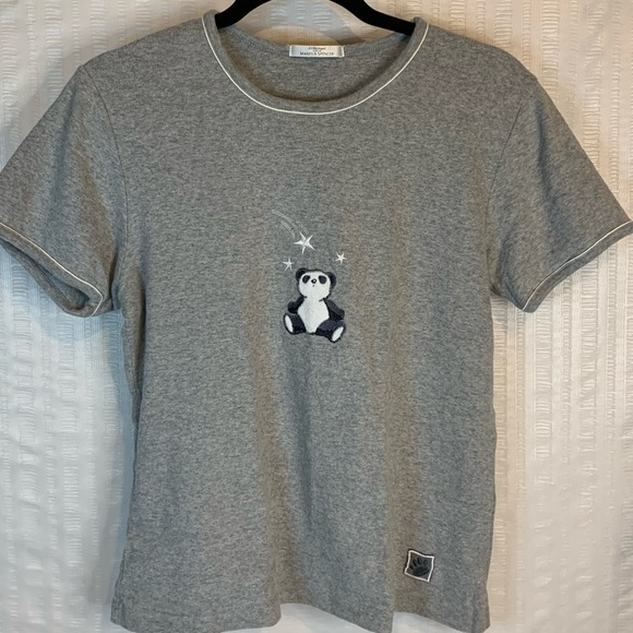 Marks & Spencer 2pc pajama set size Uk12 US8 medium grey with panda bears print - Picture 3 of 11